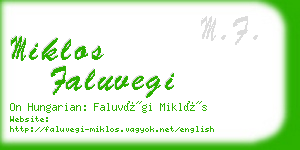 miklos faluvegi business card